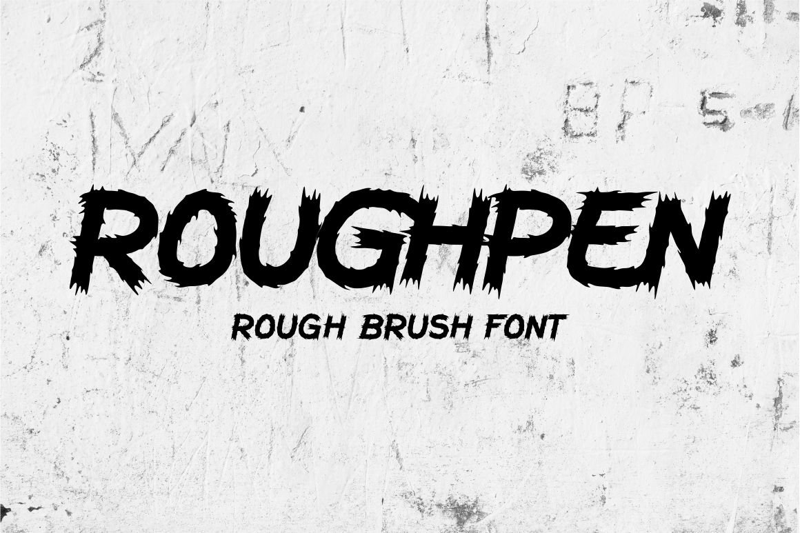 Roughpen - Rough Brush Font cover image.