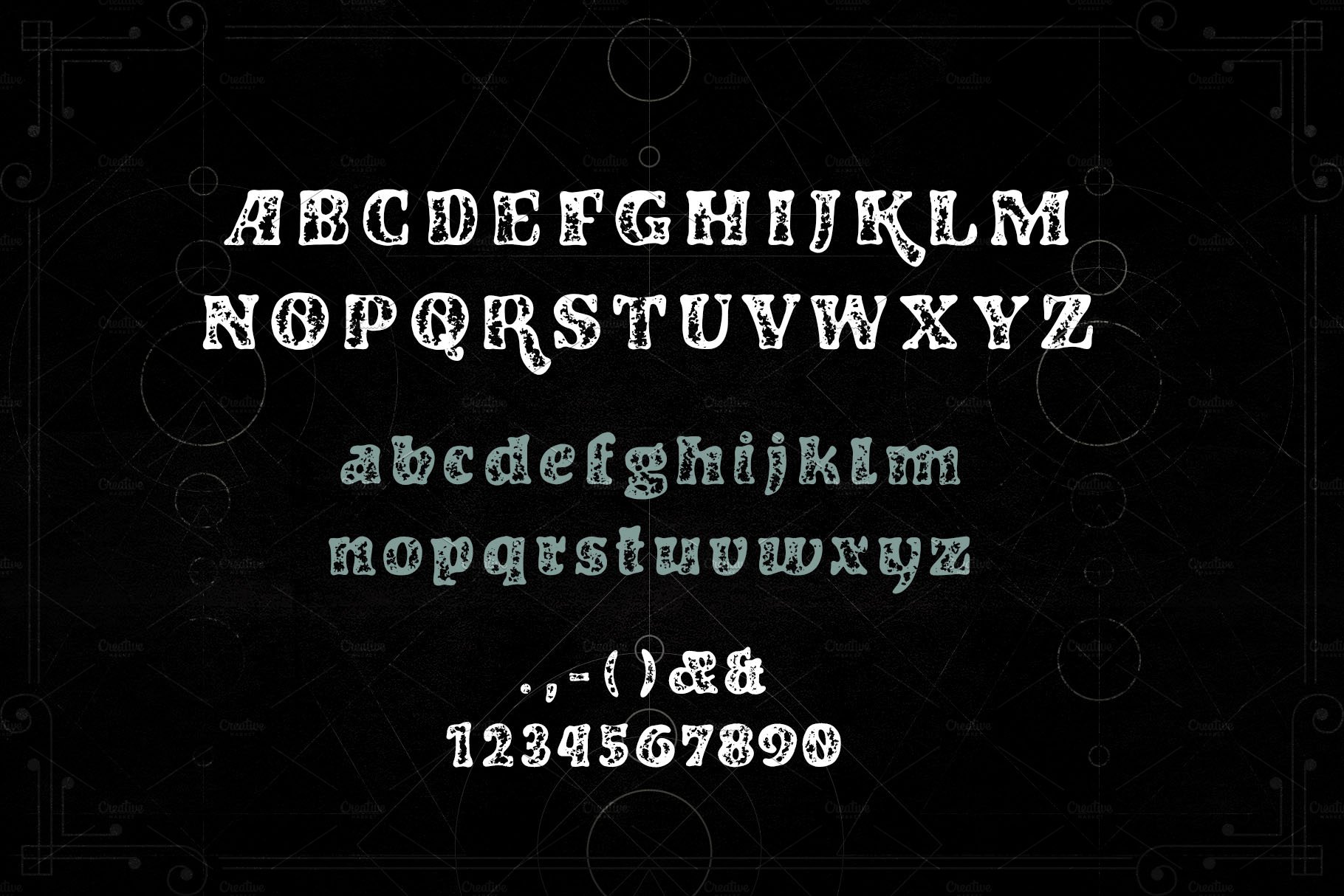 RowleyStamp Display Typeface preview image.