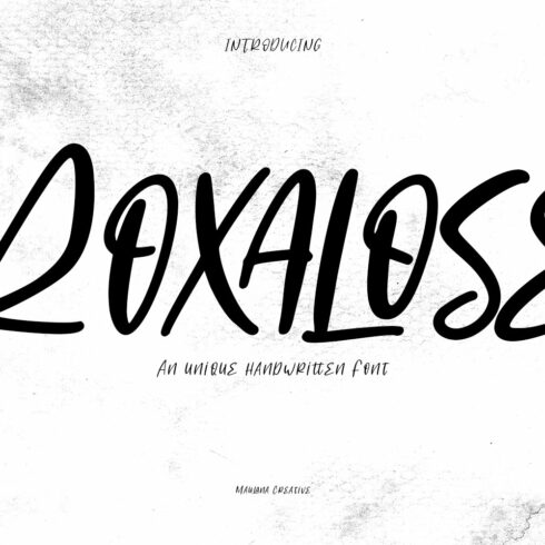 Roxalose Handwritten Font cover image.