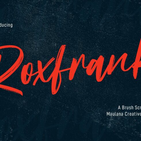 Roxfranks Brush Script Font cover image.