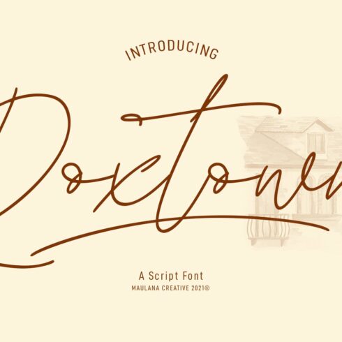 Roxtowns Script Font cover image.