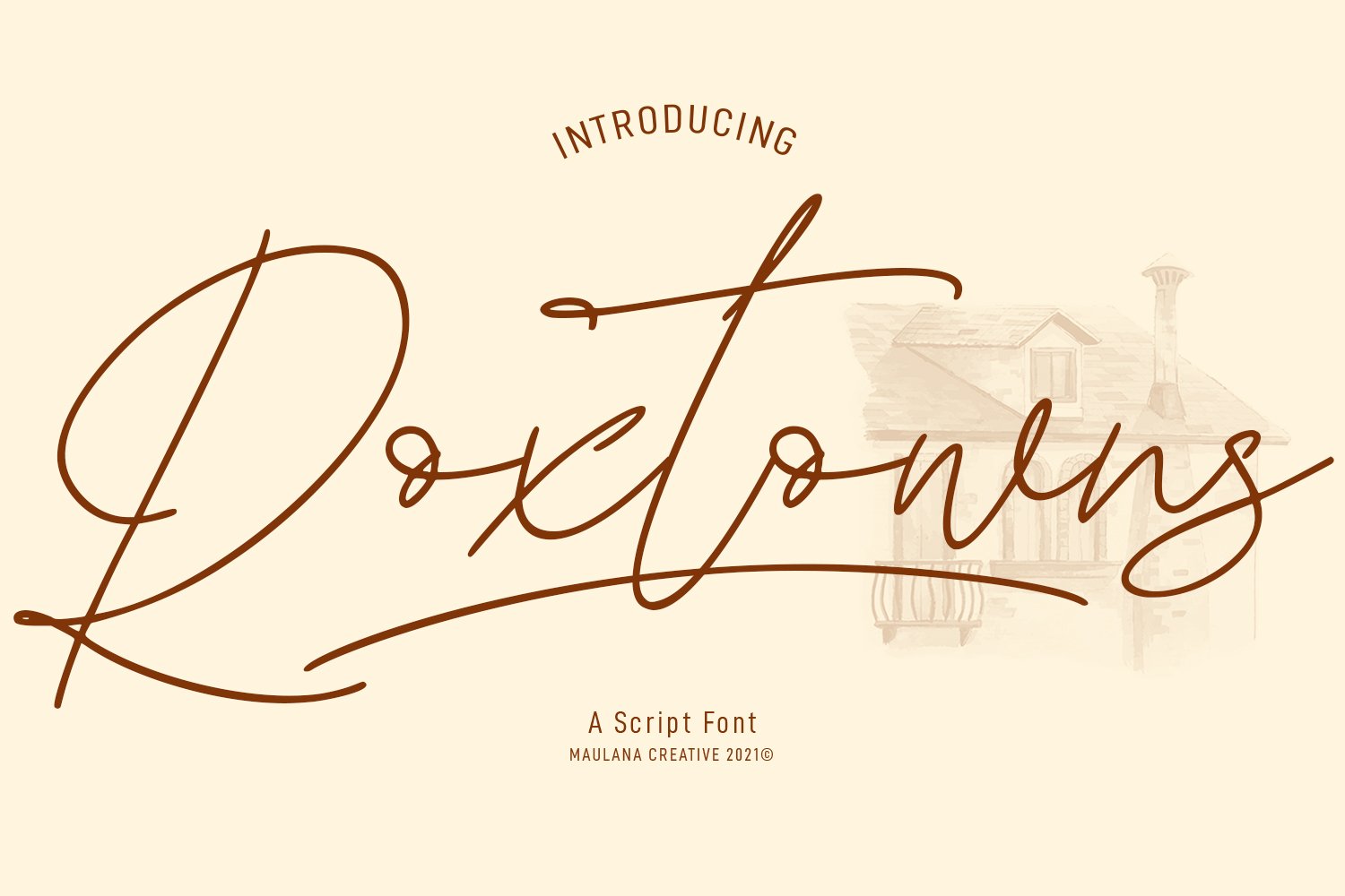 Roxtowns Script Font cover image.