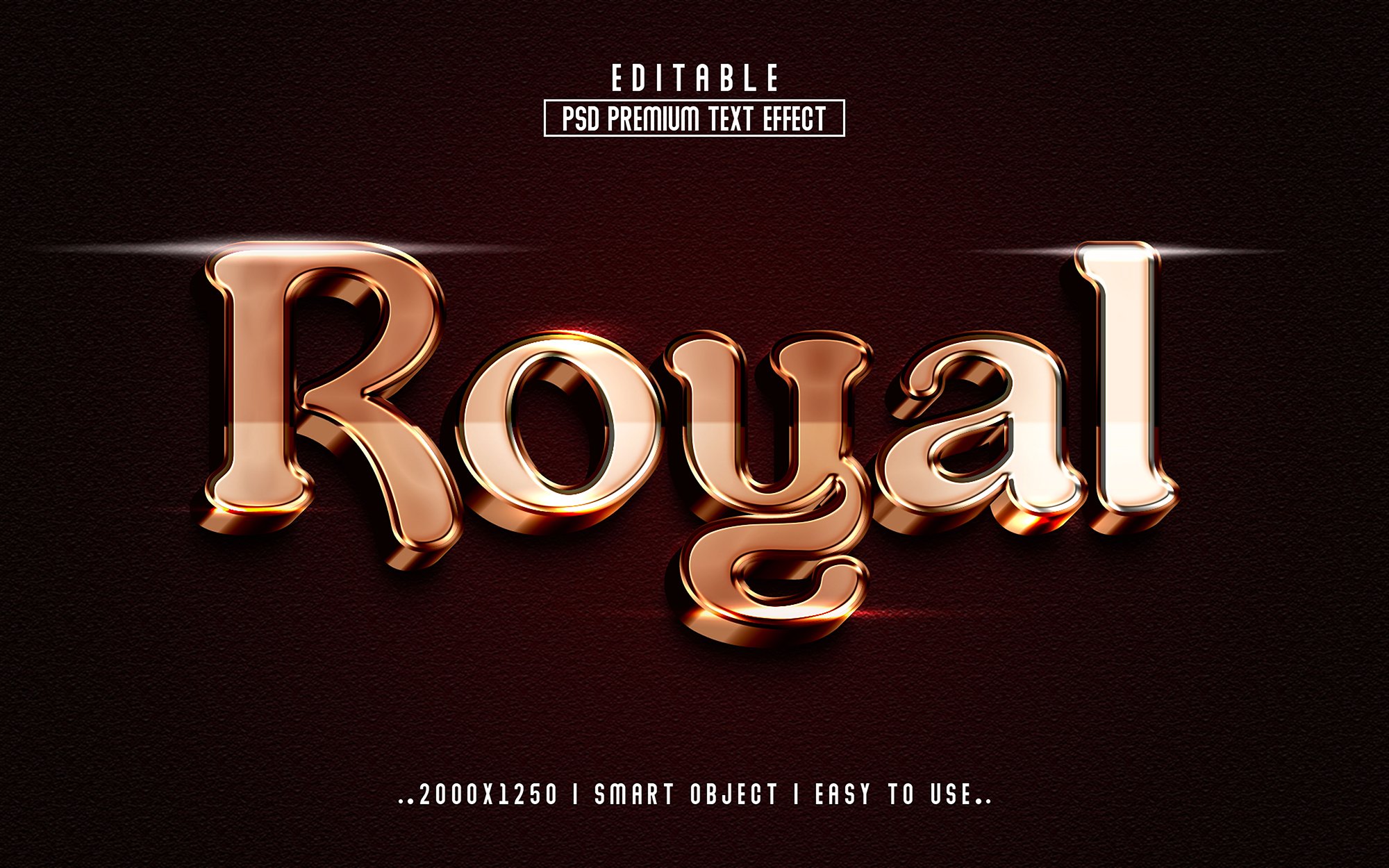 Royal 3D Editable Text Effect stylecover image.