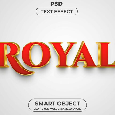 Royal 3D Editable psd Text Effectcover image.
