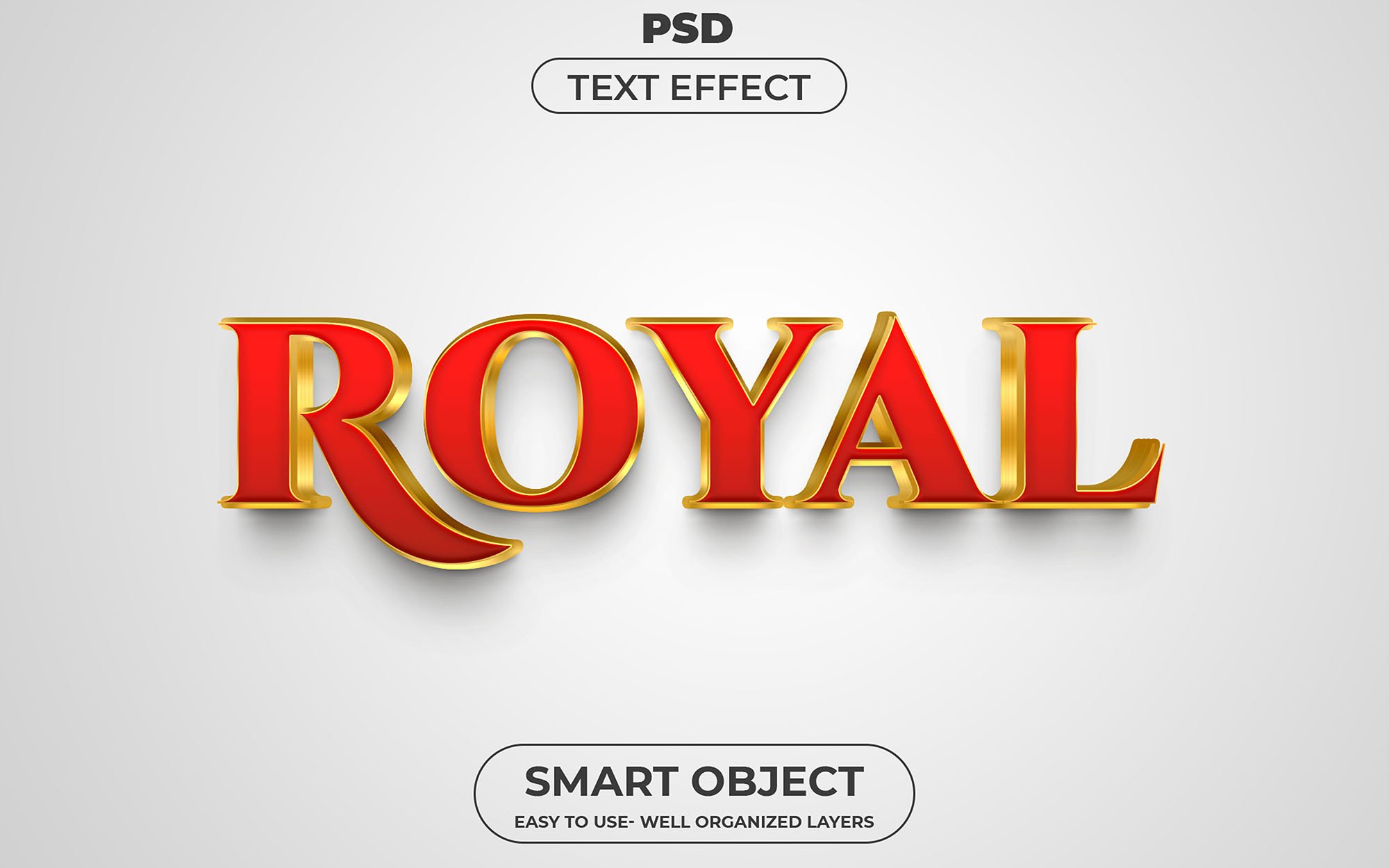 Royal 3D Editable psd Text Effectcover image.