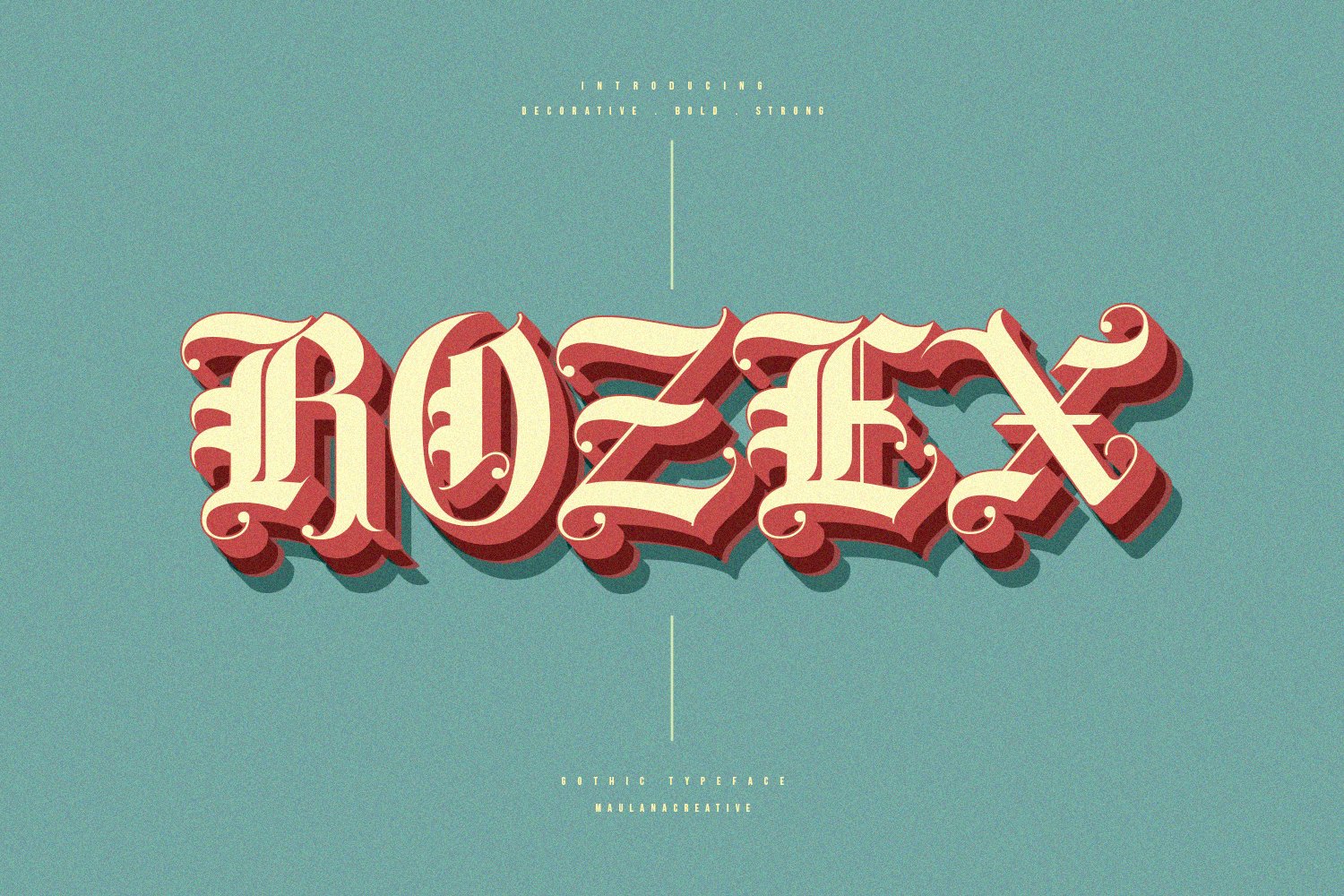 Rozex - Bold Decorative Gothic Font cover image.