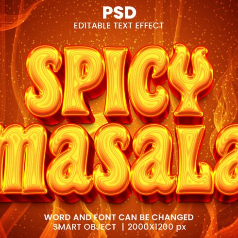 Spicy 3d Text Effect Style PSDcover image.