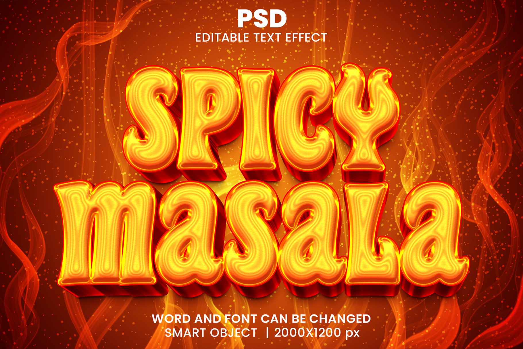 Spicy 3d Text Effect Style PSDcover image.