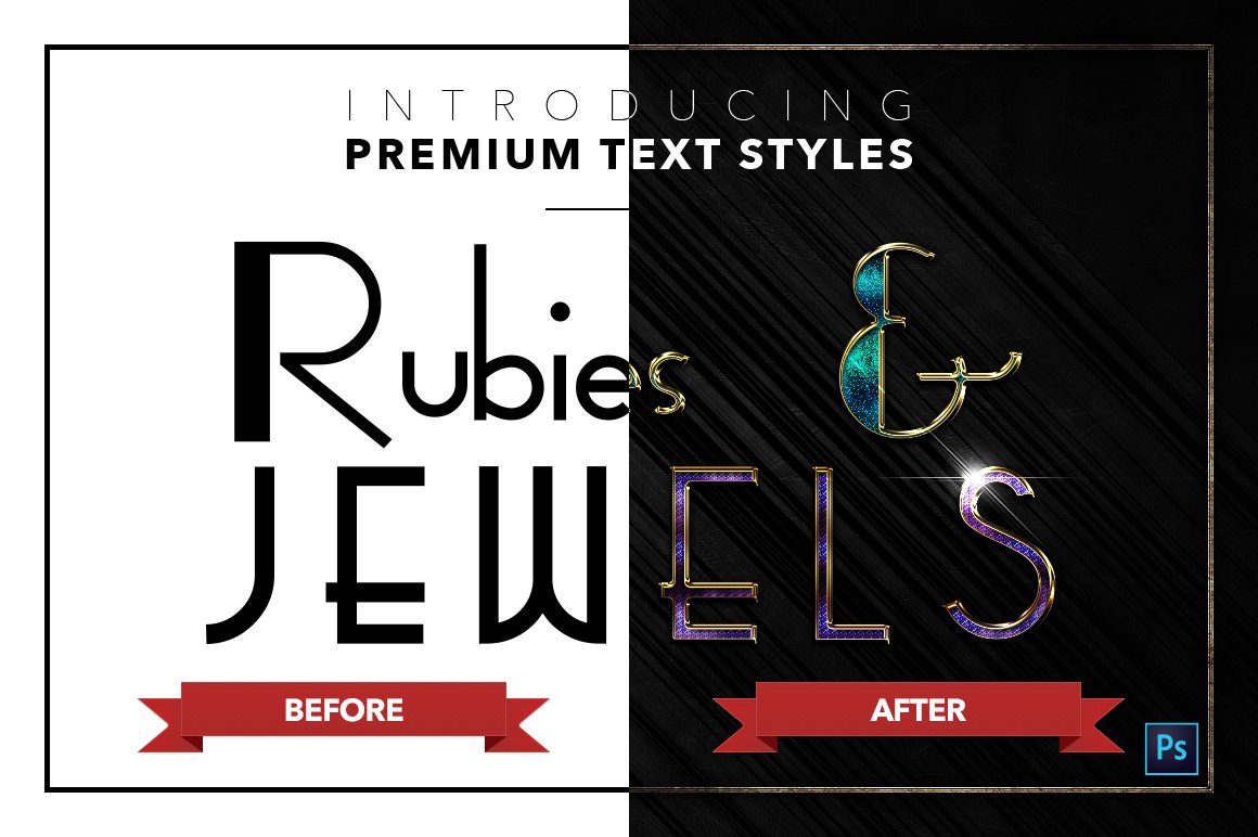 rubies and jewels text styles pack three before after 186