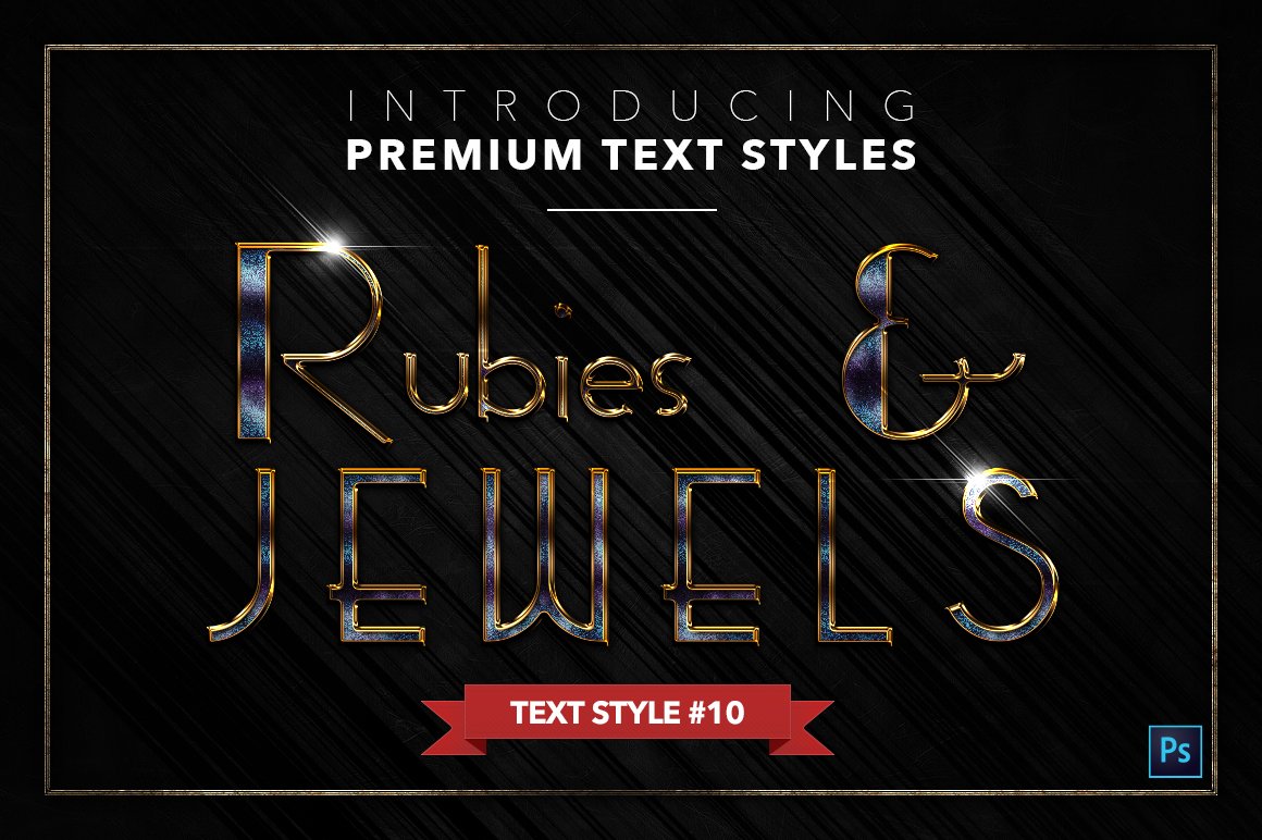 rubies and jewels text styles pack three example10 149