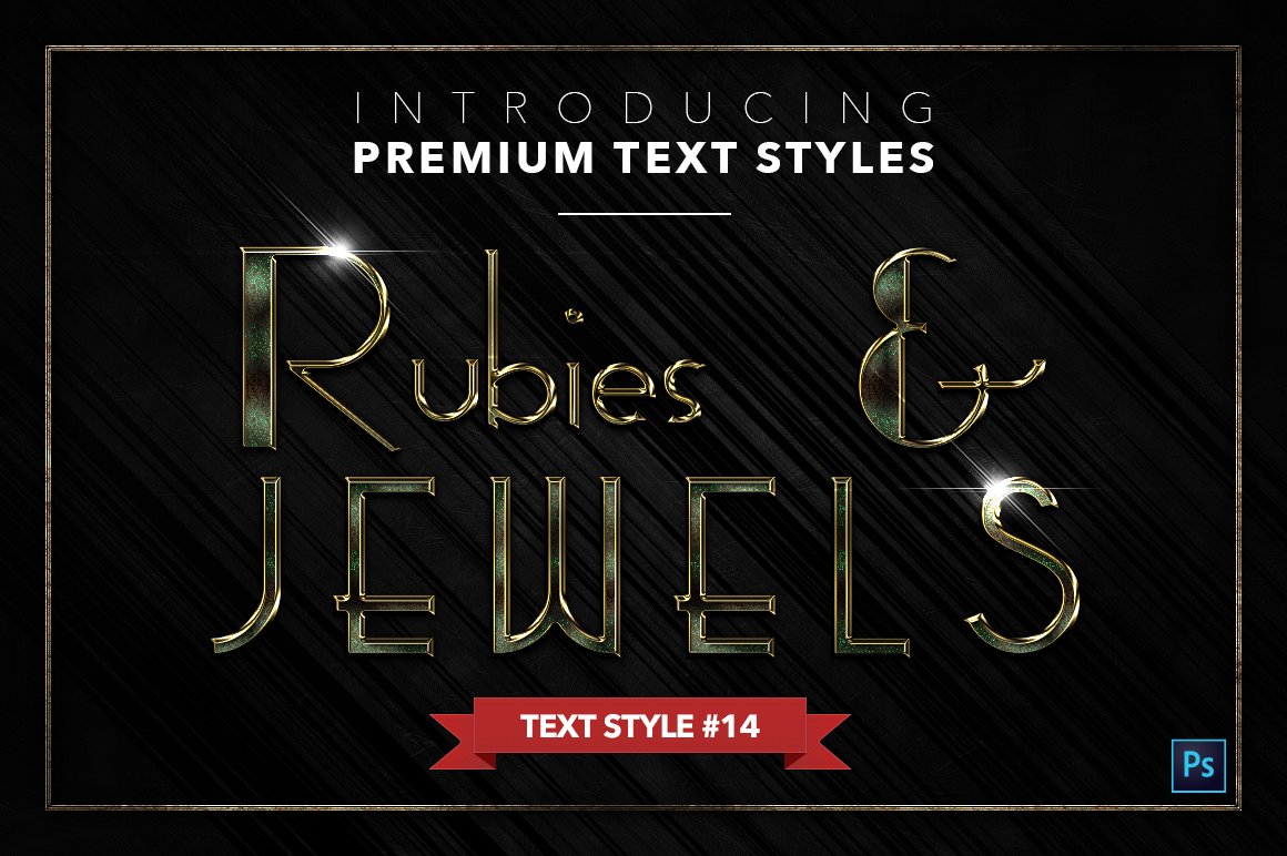 rubies and jewels text styles pack three example14 436