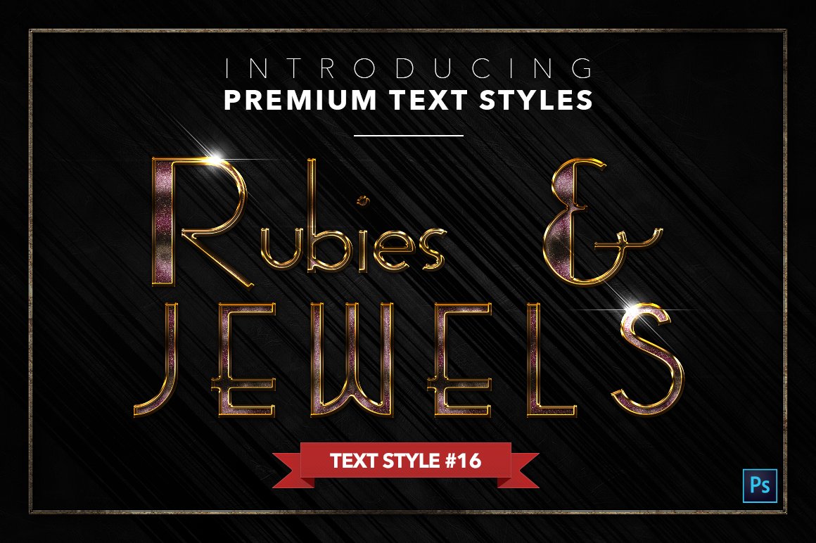 rubies and jewels text styles pack three example16 25