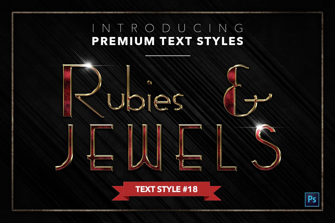 rubies and jewels text styles pack three example18 751