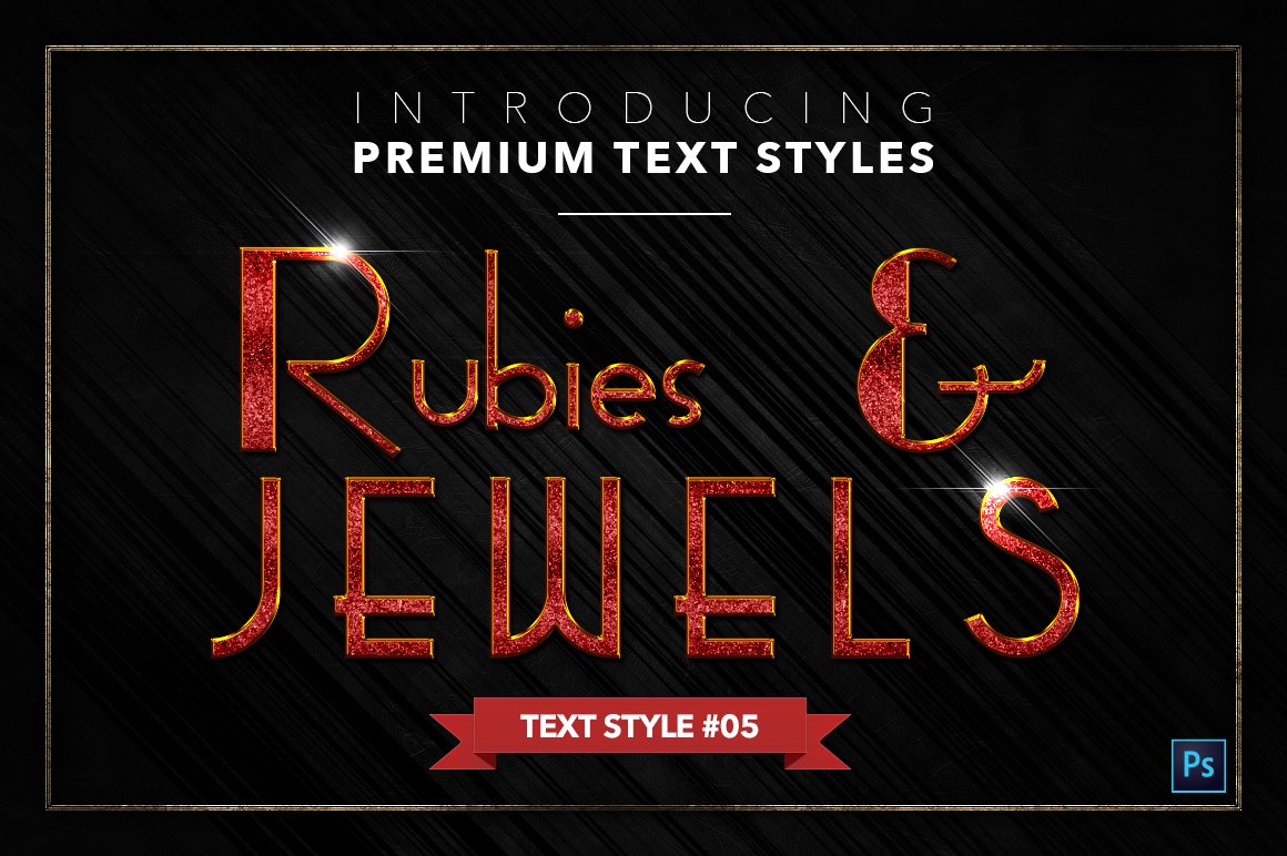 rubies and jewels text styles pack three example5 101