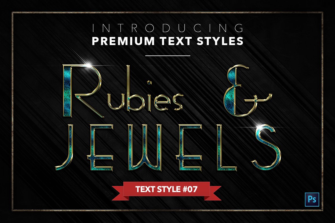 rubies and jewels text styles pack three example7 154