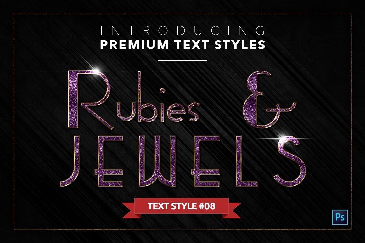 rubies and jewels text styles pack three example8 475