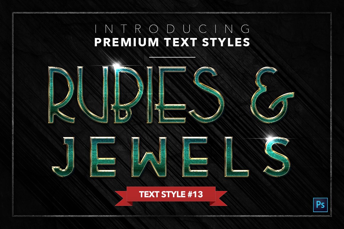 rubies and jewels text styles pack two example13 504