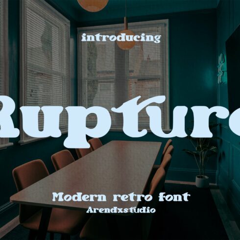 Rupture - Modern Retro Font cover image.