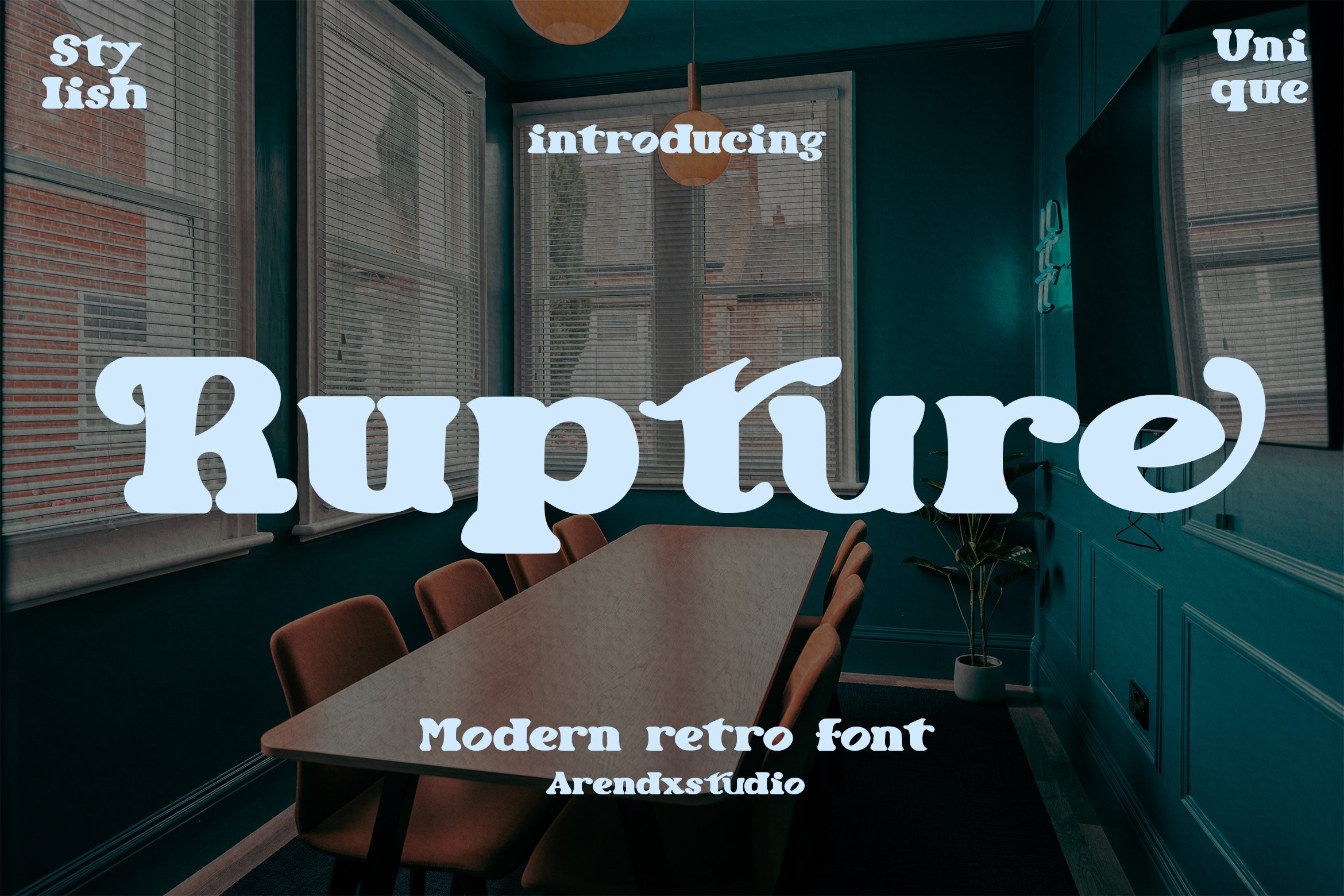Rupture - Modern Retro Font cover image.
