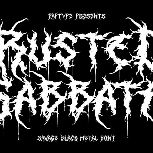 Rusted Sabbath | Black Metal Font cover image.