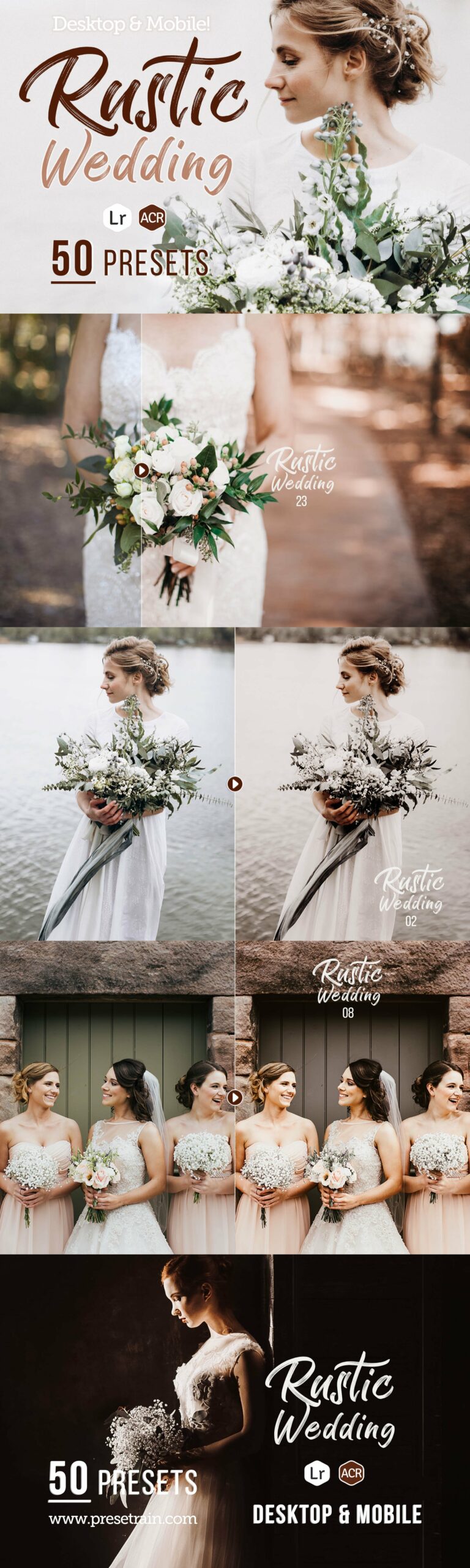 50 Rustic Wedding Presets Masterbundles 8262