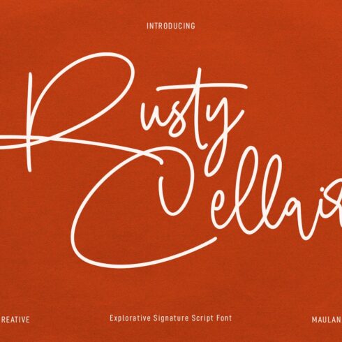 Rusty Cellair Signature Script Font cover image.