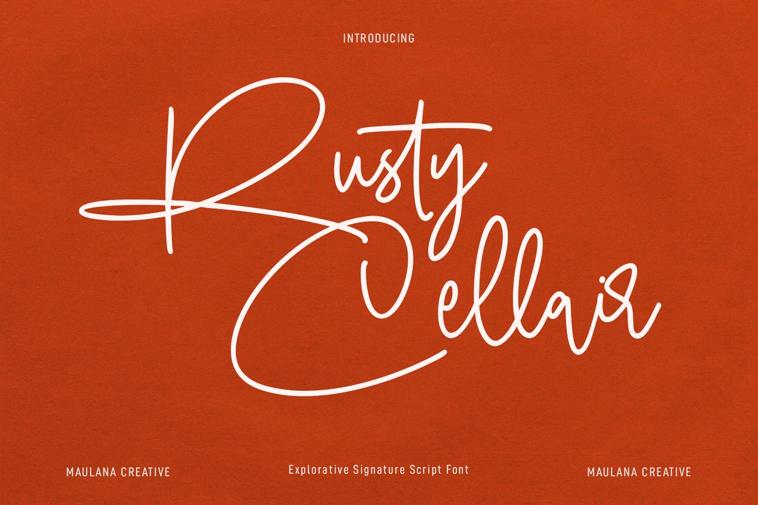 Rusty Cellair Signature Script Font cover image.