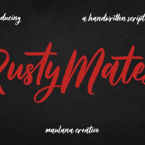 Rusty Mates Brush Script Font cover image.