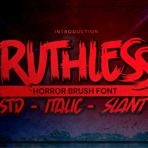 Ruthless - Horror Brush Font cover image.