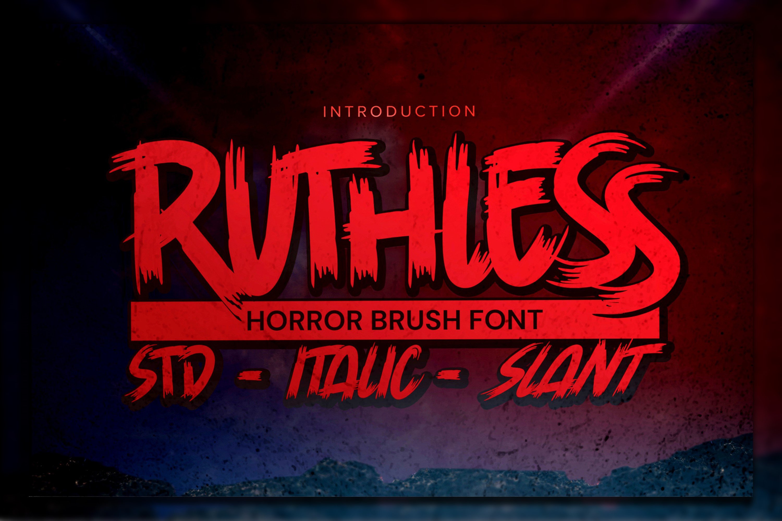 Ruthless - Horror Brush Font cover image.