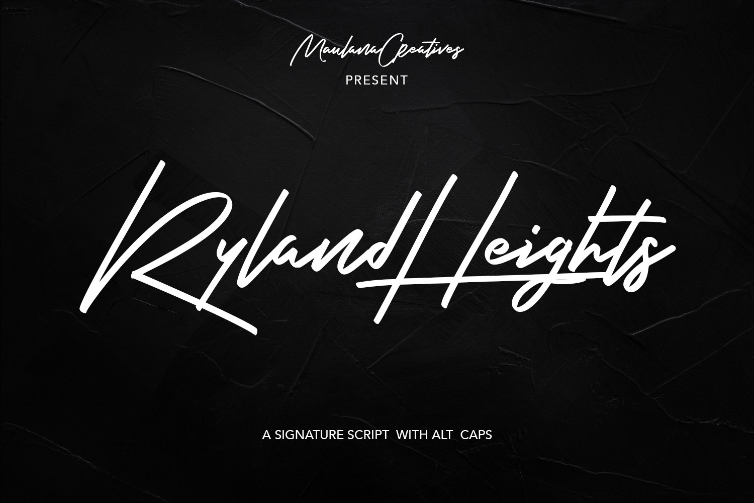 Ryland Heights Signature Script Font cover image.