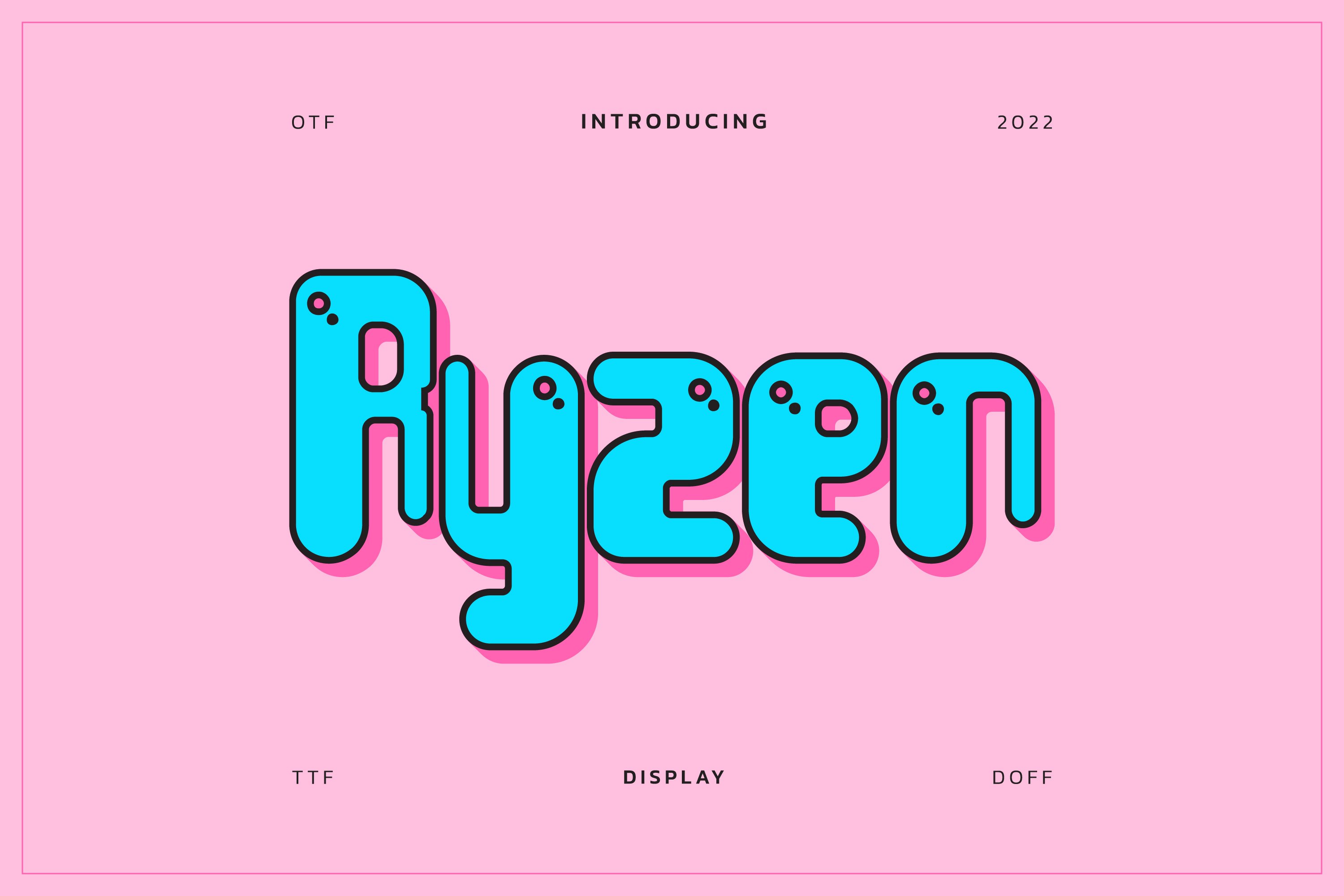 Ryzen Fun Display Font cover image.