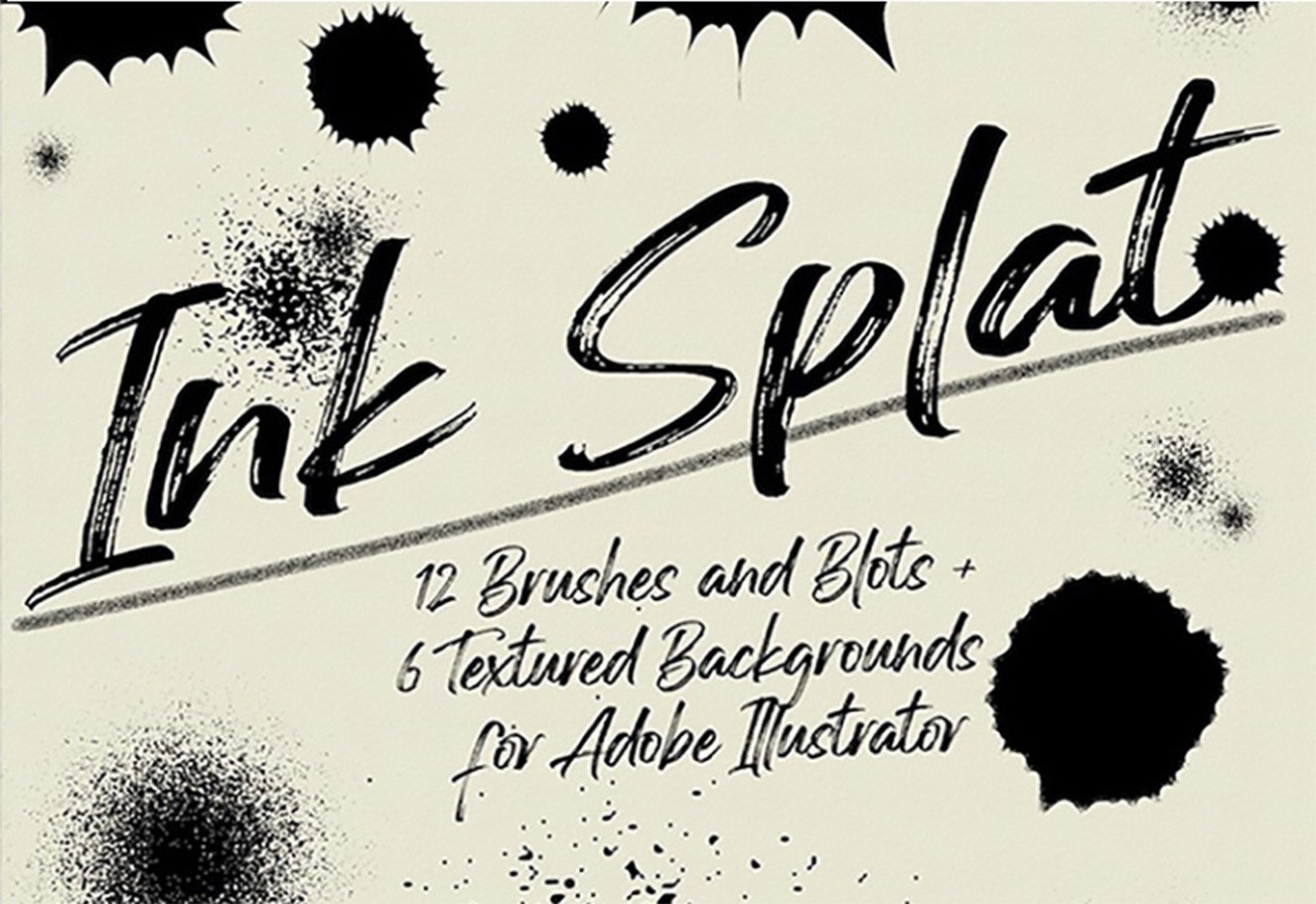 Ink Splat Brush Pack for Illustratorcover image.