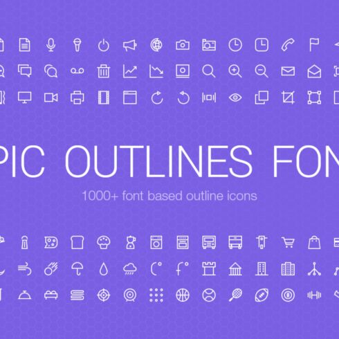 Epic Outlines Font cover image.