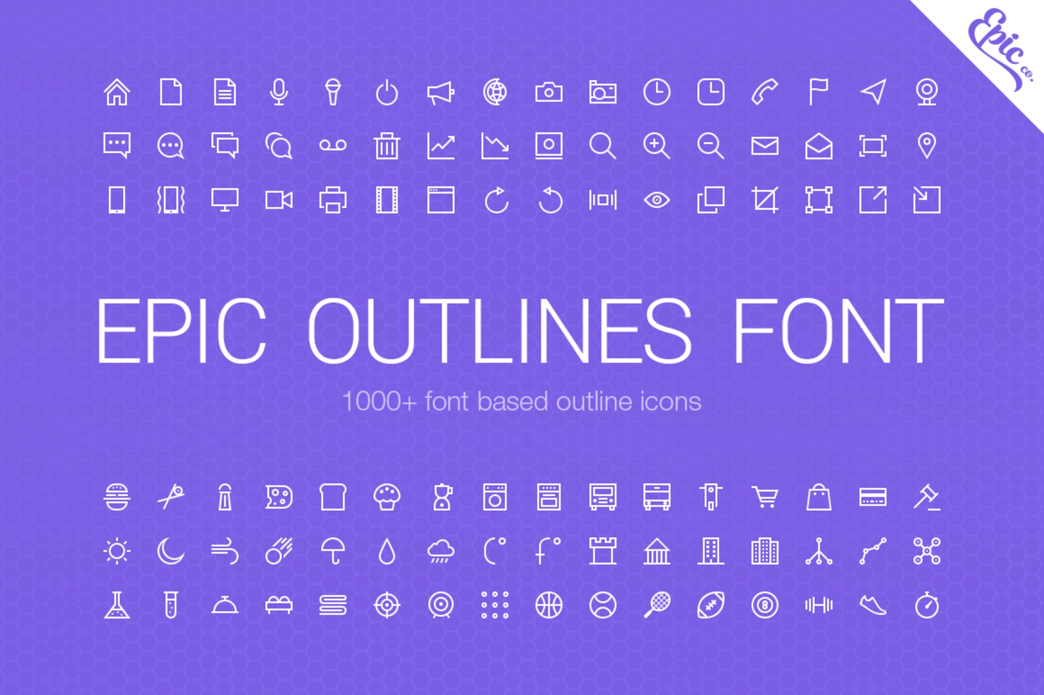 Epic Outlines Font cover image.