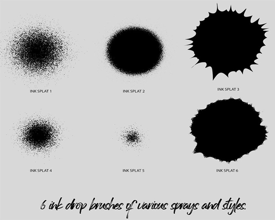 Ink Splat Brush Pack for Illustratorpreview image.