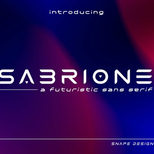 Sabrione – Futuristic Font cover image.