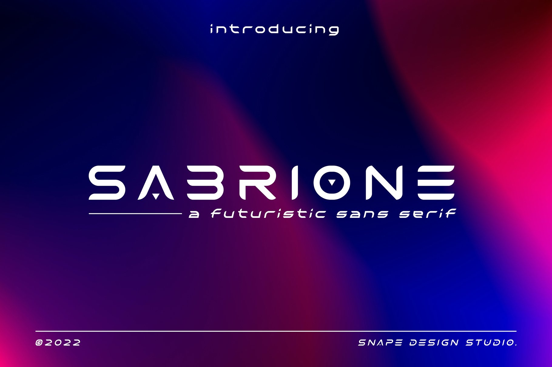 Sabrione – Futuristic Font cover image.