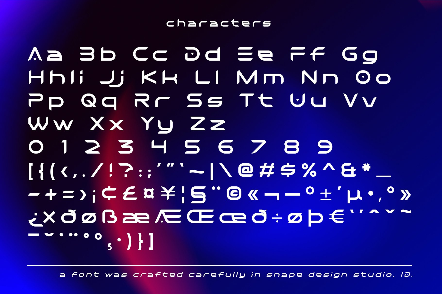 Sabrione – Futuristic Font preview image.