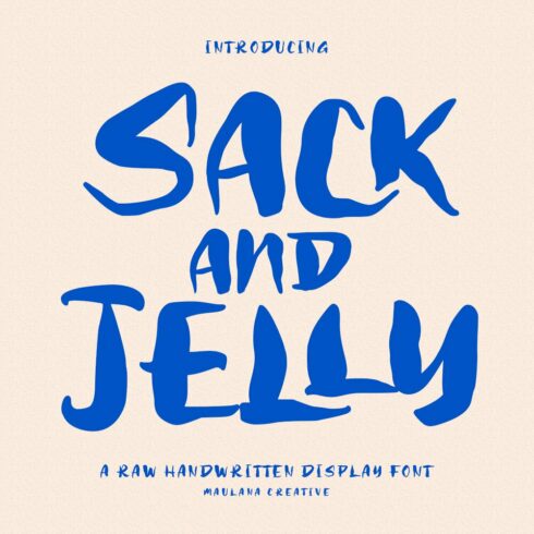 Sack And Jelly Handwritten Font cover image.