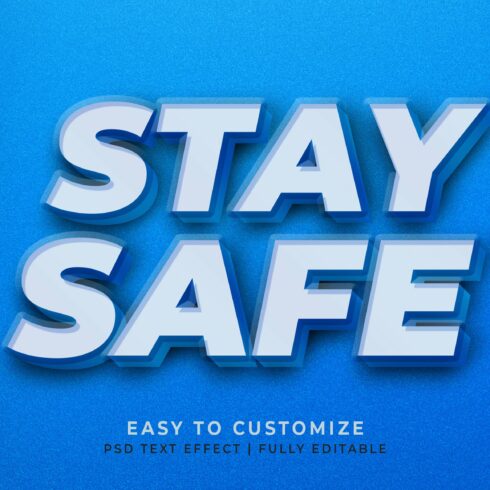 Stay Safe Text Style Effect Mockupcover image.