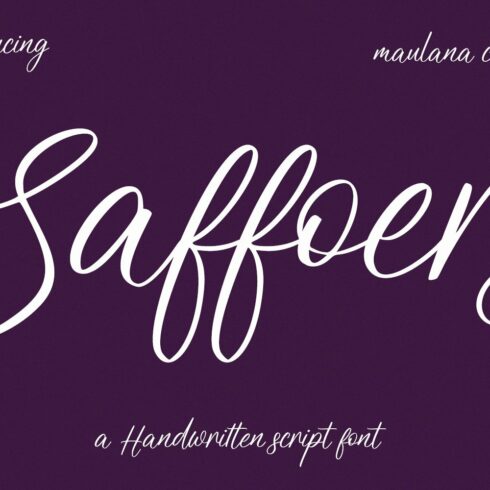 Saffoers Script Font cover image.