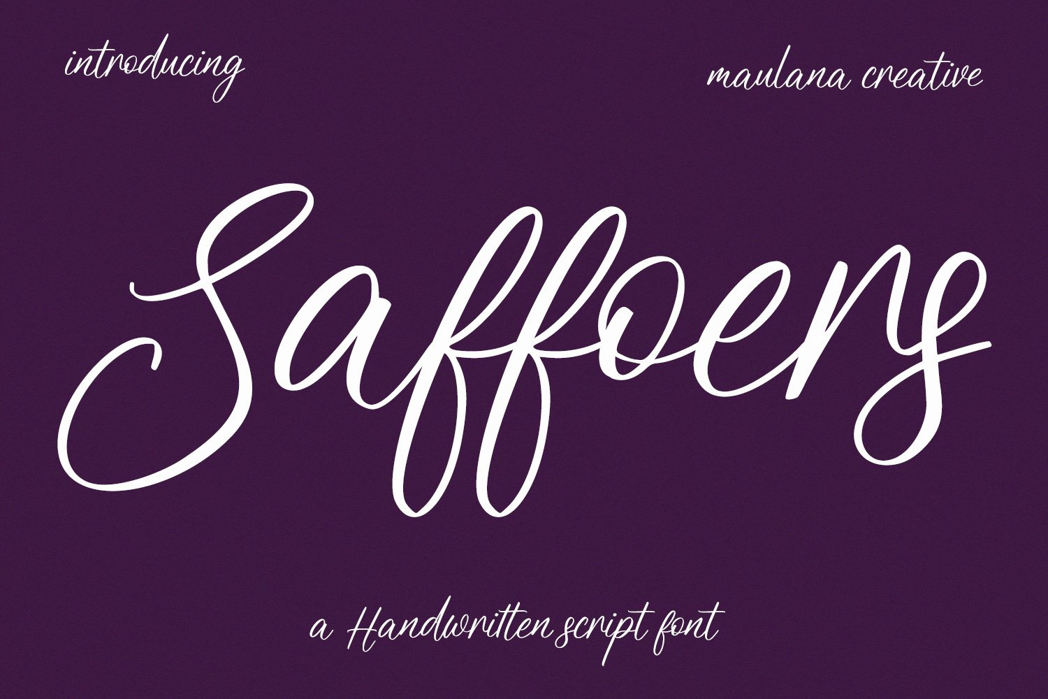 Saffoers Script Font cover image.