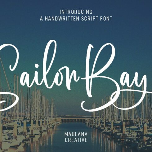 Sailor Bay Brush Script Font cover image.