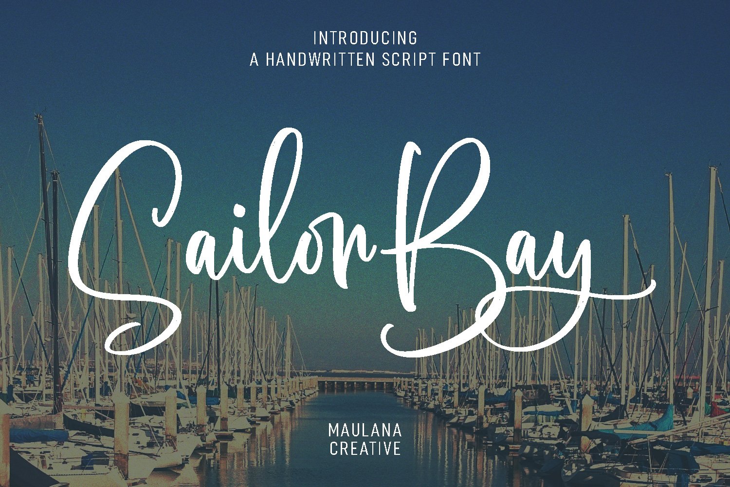 Sailor Bay Brush Script Font cover image.