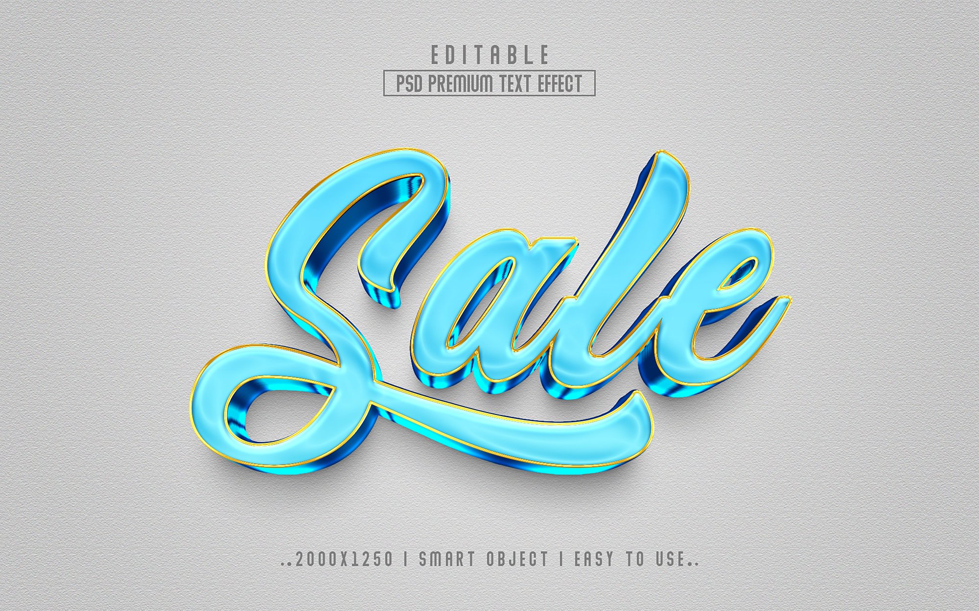 Sale 3D Editable Text Effect stylecover image.