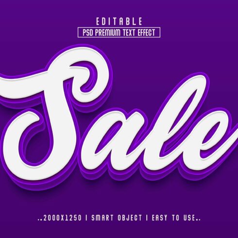 Sale 3D Editable Text Effect Stylecover image.