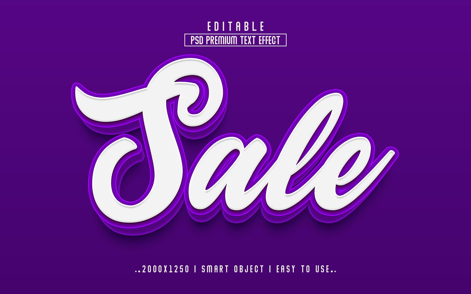 Sale 3D Editable Text Effect Stylecover image.