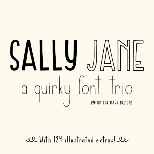 Sally Jane San Serif Font Trio cover image.