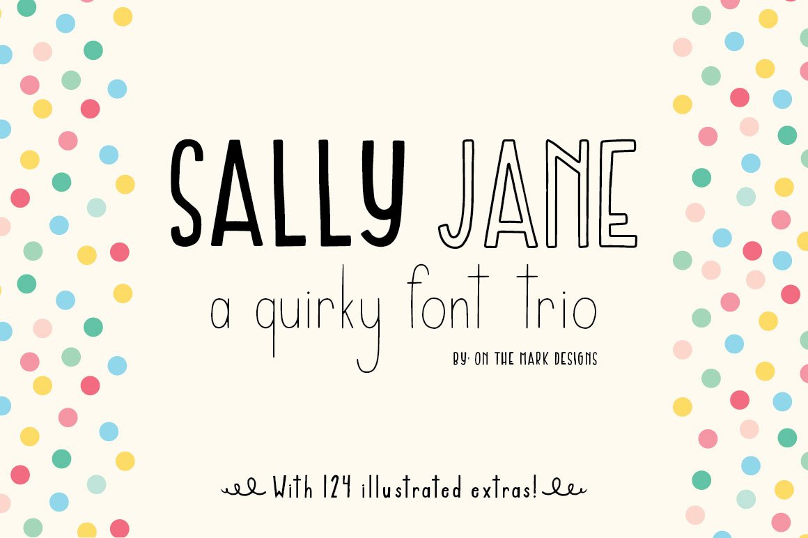 Sally Jane San Serif Font Trio cover image.